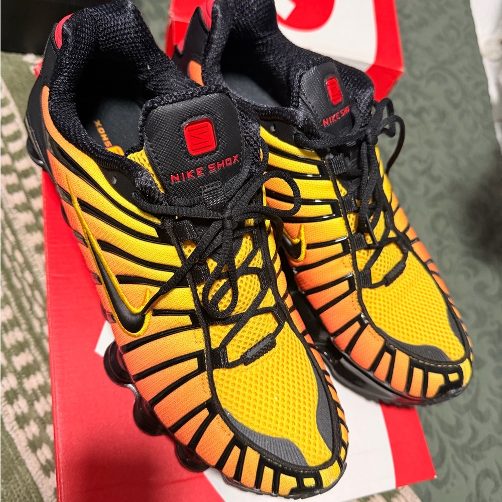 Nike Shox TL Black and Red Sneakers